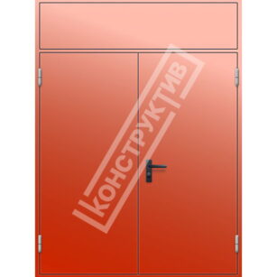 Двупольная противопожарная дверь с фрамугой EIS15,30,45,60