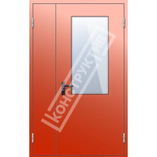 Полуторная противопожарная дверь с остеклением более 25% EIS15,30,45,60