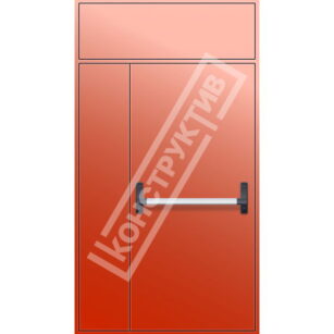 Противопожарная дверь с верхней и боковой фрамугой EIS15,30,45,60